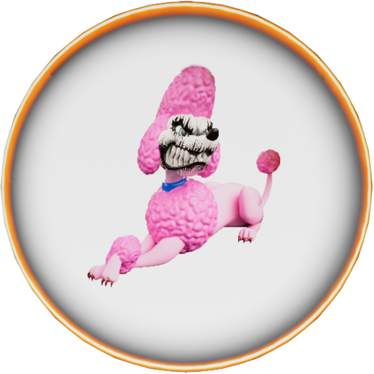 POODLE PORCELAIN PLATE